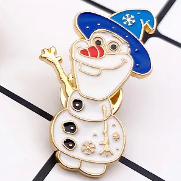 Set of 2 Disney Frozen Enamel Pins Queen Elsa Ice Magic Olaf Snowman Fan Gifts - Picture 6 of 11